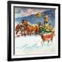 "Feeding Herd in Winter,"March 1, 1945-Matt Clark-Framed Giclee Print