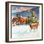 "Feeding Herd in Winter,"March 1, 1945-Matt Clark-Framed Giclee Print