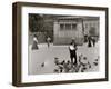 Feeding Pigeons-null-Framed Photo