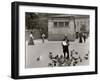 Feeding Pigeons-null-Framed Photo