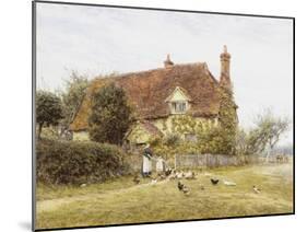 Feeding Poultry-Helen Allingham-Mounted Giclee Print