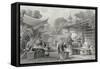 Feeding Silkworms and Sorting Cocoons-Thomas Allom-Framed Stretched Canvas