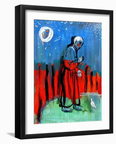 Feeding The Birds. After Giotto, 2015-Gigi Sudbury-Framed Giclee Print