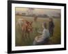 Feeding the Calves, 1906-Harold Harvey-Framed Giclee Print