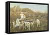 Feeding the Calves-Thomas J. Lloyd-Framed Stretched Canvas