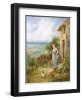 Feeding the Chickens-Ernest Walbourn-Framed Premium Giclee Print