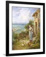 Feeding the Chickens-Ernest Walbourn-Framed Giclee Print