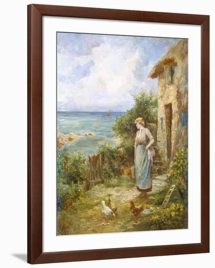 Feeding the Chickens-Ernest Walbourn-Framed Giclee Print