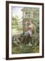 Feeding the Chickens-Alfred Augustus Glendenning-Framed Giclee Print