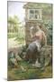 Feeding the Chickens-Alfred Augustus Glendenning-Mounted Giclee Print