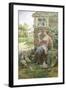 Feeding the Chickens-Alfred Augustus Glendenning-Framed Giclee Print