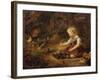 Feeding the Chickens-Hans Adolf Hornemann-Framed Giclee Print