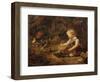 Feeding the Chickens-Hans Adolf Hornemann-Framed Giclee Print