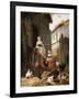 Feeding the Chickens-Eugene Remy Maes-Framed Giclee Print