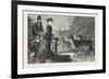 Feeding the Deer, Phoenix Park, Dublin, Ireland, 1876, Europe, European-null-Framed Giclee Print