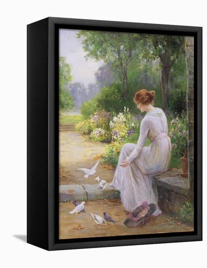 Feeding the Doves-Ernest Walbourn-Framed Stretched Canvas