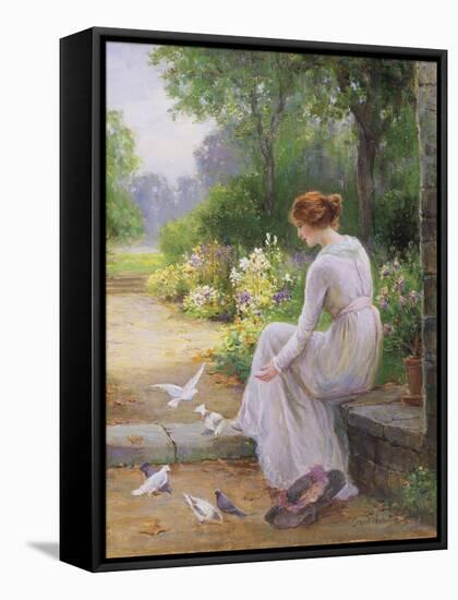 Feeding the Doves-Ernest Walbourn-Framed Stretched Canvas