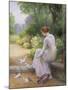 Feeding the Doves-Ernest Walbourn-Mounted Giclee Print