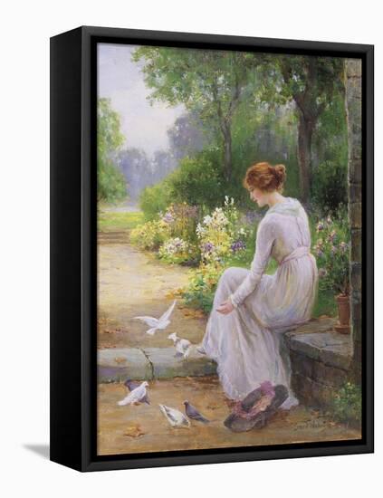 Feeding the Doves-Ernest Walbourn-Framed Stretched Canvas