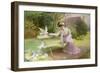 Feeding the Doves-Edmond Alphonse Defonte-Framed Giclee Print