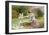 Feeding the Doves-Edmond Alphonse Defonte-Framed Giclee Print