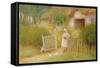 Feeding the Doves-Arthur Claude Strachan-Framed Stretched Canvas