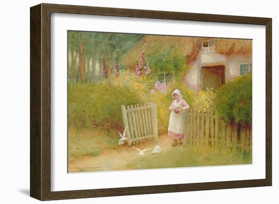 Feeding the Doves-Arthur Claude Strachan-Framed Premium Giclee Print