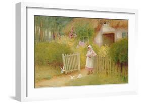 Feeding the Doves-Arthur Claude Strachan-Framed Premium Giclee Print