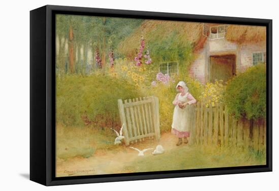 Feeding the Doves-Arthur Claude Strachan-Framed Stretched Canvas