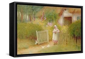 Feeding the Doves-Arthur Claude Strachan-Framed Stretched Canvas