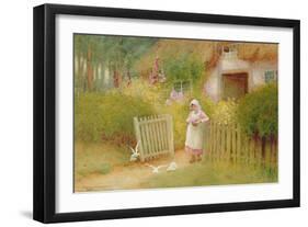 Feeding the Doves-Arthur Claude Strachan-Framed Giclee Print