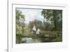 Feeding the Ducks-Henry John King-Framed Premium Giclee Print