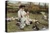 Feeding the Ducks-Edward Killingworth Johnson-Stretched Canvas