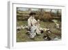 Feeding the Ducks-Edward Killingworth Johnson-Framed Giclee Print
