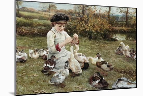 Feeding the Ducks-Edward Killingworth Johnson-Mounted Giclee Print