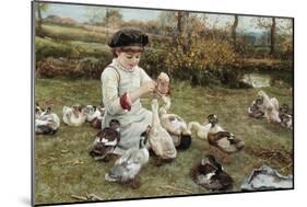 Feeding the Ducks-Edward Killingworth Johnson-Mounted Giclee Print