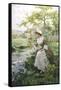 Feeding the Ducks-Alfred Augustus Glendenning-Framed Stretched Canvas