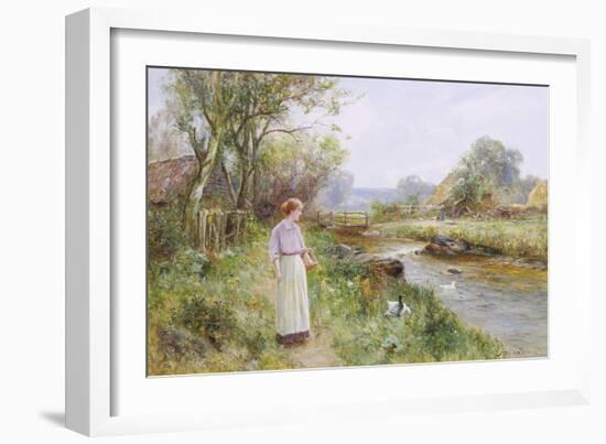 Feeding the Ducks-Ernest Walbourn-Framed Giclee Print