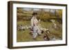 Feeding the Ducks-Edward Killingworth Johnson-Framed Giclee Print