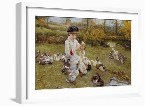 Feeding the Ducks-Edward Killingworth Johnson-Framed Giclee Print