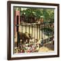 "Feeding the Elephants", July 25, 1953-John Clymer-Framed Giclee Print