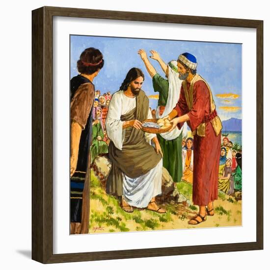 Feeding the Five Thousand-Clive Uptton-Framed Giclee Print