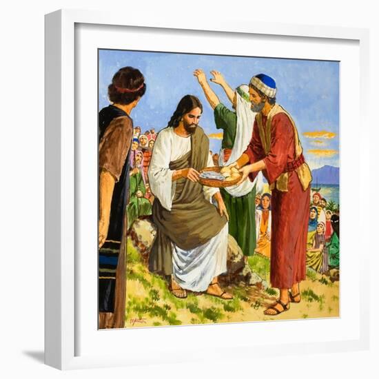 Feeding the Five Thousand-Clive Uptton-Framed Giclee Print