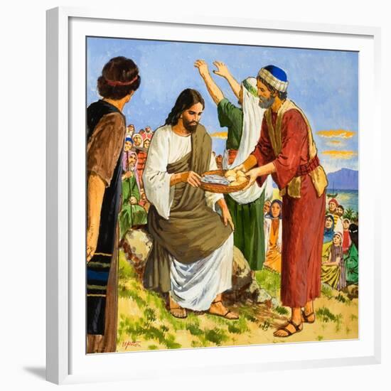 Feeding the Five Thousand-Clive Uptton-Framed Giclee Print