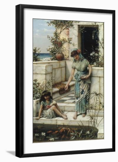 Feeding the Goldfish, 1888-William Stephen Coleman-Framed Giclee Print