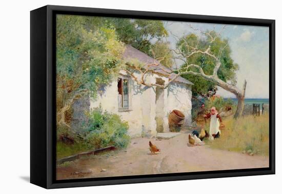 Feeding the Hens, 1894-Arthur Claude Strachan-Framed Stretched Canvas