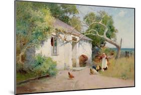 Feeding the Hens, 1894-Arthur Claude Strachan-Mounted Giclee Print