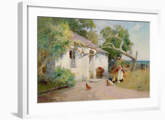 Feeding the Hens, 1894-Arthur Claude Strachan-Framed Giclee Print