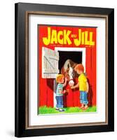 Feeding the Horse - Jack and Jill, July 1966-Beth Krush-Framed Giclee Print