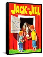 Feeding the Horse - Jack and Jill, July 1966-Beth Krush-Framed Stretched Canvas